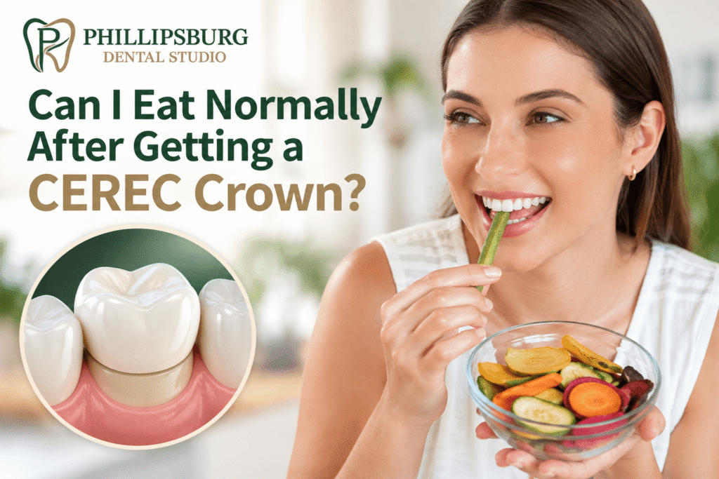 Can I Eat Normally After Getting a CEREC Crown?